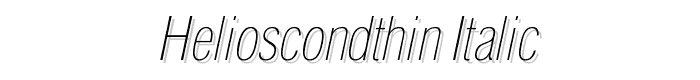 HeliosCondThin Italic font